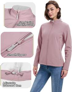 Coupe-vent imperméable léger pour femme Veste Softshell Doublure polaire Respirant pour la course à pied chaude Randonnée Auto Racing Wear - Product Image 4