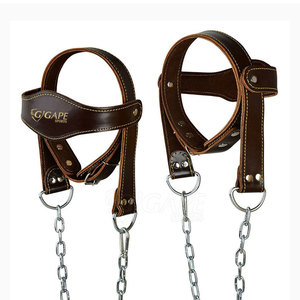 Harnais de Tête Ajustable Ultime en Métal et EVA avec Sangles en Cuir – Accessoire de Fitness Confortable pour l'Entraînement de Musculation - Product Image 6