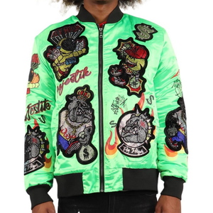 2025 personalizado hombres Varsity chaqueta de diseño al por mayor Letterman Varsity chaqueta 100% poliéster satén estilo hombres chaqueta - Product Image 2