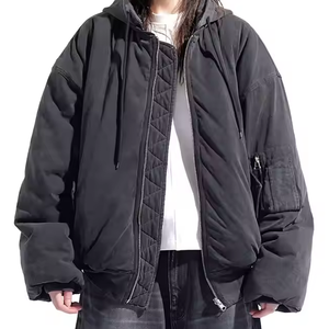 2025 chaqueta de exterior brillante de invierno para hombre personalizada en blanco de talla grande chaqueta de espuma cálida chaqueta acolchada negra para hombre - Product Image 2