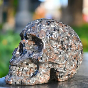 Kerajinan Kristal Yooperlite Alami Grosir, Ukiran Kepala, Reaksi Fluoresen UV, untuk Dekorasi dan Hadiah - Product Image 2