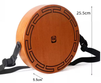 Walter W-02 Cajon de voyage, bongo plat, tambour à main portable en bois d'acajou, instrument de percussion couleur naturelle avec sac de transport