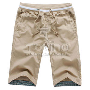 Shorts décontractés pour hommes, haute qualité, 100% coton toile, nouvelle mode, séchage rapide, motif uni, service OEM disponible, logo personnalisé - Product Image 1