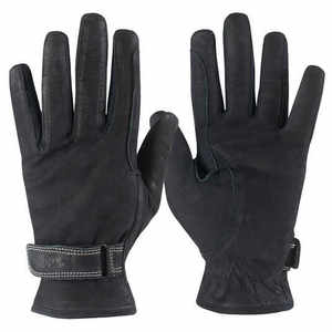 Gants d'équitation d'hiver en cuir QHP Thermo pour une expérience d'équitation équestre confortable - Product Image 2