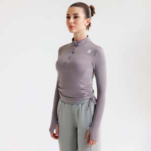 Top Deportivo Corto para Yoga Color Gris Cumbre - Product Image 1