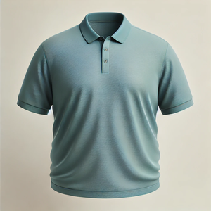 Tejido de punto ligero de secado rápido informal para hombre, camiseta Polo de talla grande, manga corta, estampado de patrón sólido único, logotipos transpirables - Product Image 2