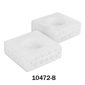 Bougeoir Tricia en marbre blanc design Triangle fait à la main pour la décoration de la maison - Product Image 4