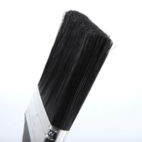 Pinceau plat de 1,5 pouce pour peinture murale, en poils de porc mélangés, manche ergonomique en plastique, robuste, pour bricolage industriel, teinture du bois, vernis, laque