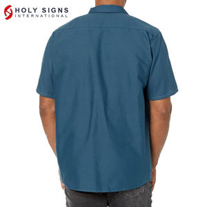 2024 ropa de trabajo informal para hombres, forro de algodón y poliéster, camisas de pesca tejidas de manga corta, trabajos al aire libre, venta al por mayor, nuevas camisas de seda - Product Image 2