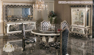 Juego de Comedor Europeo Moderno de 10 Plazas Tallado a Mano, Madera de Teca de Lujo, Tamaño y Color Personalizables, Muebles de Comedor de Última Generación, EE. UU. - Product Image 3