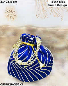 ¡Bolso de noche bordado hecho a mano indio Potli Batua Clutch para bodas y celebraciones especiales! - Product Image 4