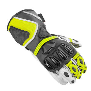 Customized Half-Finger Cowhide Racing Gloves for Men Daily <b>Applicable</b> Motorbike Riding Leather Gloves for Summer Winter Use - Product Image 1