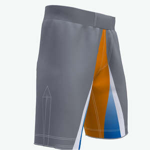 Shorts de sport personnalisés pour hommes, respirants, en polyester, vêtements de sport gris, orange, bleu, imprimés par sublimation, vêtements de basketball - Product Image 5