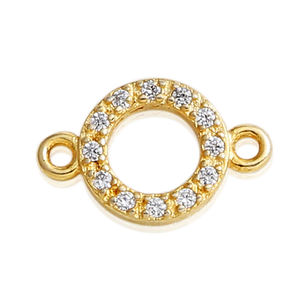 Accessoires de charme Infinity en argent sterling massif 925 plaqué or CZ de luxe - Product Image 4