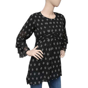 Women's Printed Georgette <b>Top</b> - Multi - Product Image 1