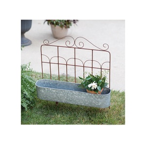 hot sale Garden Planter Galvanized Stainless Steel fashionable Trending <b>Plant</b> Tub Flower <b>Basket</b> Customized Platners - Product Image 5