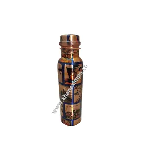 国外设计金属手工铜瓶带盖饮用水铜制最畅销礼品