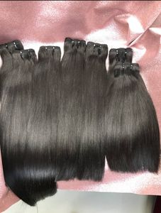 Extensiones de cabello humano virgen sin procesar Templo indio Paquetes rectos sin procesar Onda de agua Color natural Remy Suavidad Cutícula - Product Image 6