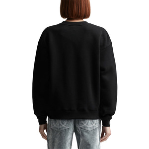 Haute qualité couleur personnalisée doux polaire coton broderie Boxy pull col rond imperméable écologique hiver femmes sweat - Product Image 3