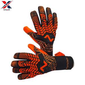 Guantes de Portero de Fútbol de Cuero de Alta Calidad para Exteriores, Cómodos, Duraderos, Absorbentes de Impactos, Impermeables, Antideslizantes, con Correa de Muñeca Ajustable - Product Image 5