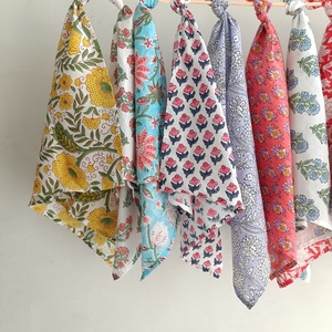 Ensemble de serviettes assorties, serviettes imprimées à la main, serviettes de mariage bohèmes, serviettes de table en coton à assortir, faites à la main en Inde - Product Image 6