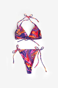 New Fashion <b>Women's</b> Solid Animal Design Beach Swimwear <b>Set</b> Sexy Backless <b>Bathing</b> Suit Front Logo Quick Dry Reversible - Product Image 3
