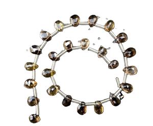 2020 Bio haute qualité Quartz fumé pierre précieuse 25 pièces à facettes en forme de poire perles marron fabrication de bijoux populaire en gros - Product Image 1