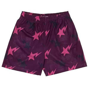 Logo personnalisé Short de sport pour homme Pantalon court de basket-ball à séchage rapide avec short de fitness respirant imprimé en maille double couche - Product Image 3