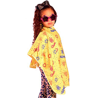 Cape de barbier professionnelle en PVC et polyester épais, imperméable, avec impression par sublimation de logo, pour salon et enfants
