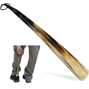 Cuerno de zapato hecho a mano de elegancia india, regalo de cuerno de búfalo pulido para hombres - Product Image 1