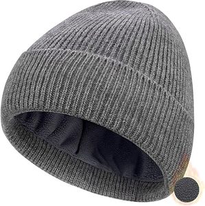 Bonnet d'hiver en laine doux au toucher Bonnet en tricot thermique unisexe pour un confort chaleureux et un style de rue élégant en hiver - Product Image 1