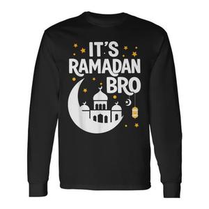 T-Shirt a Maniche Lunghe Ramadan Mubarak Eid Kareem, Pigiama Islamico, Abbigliamento Islamico Promozionale - Product Image 1