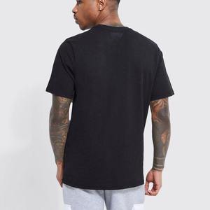 Nueva moda Streetwear 100% algodón desgastado parche bordado manga corta Camisetas De Hombre - Product Image 5