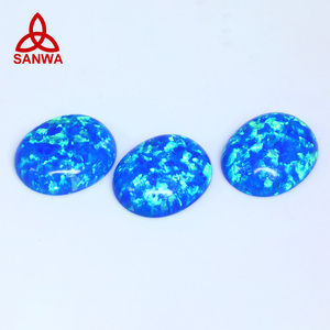 Bello-gemas de ópalo OP05 para mujer, cabujones de forma ovalada azul del Pacific, fábrica directa personalizada, fabricación de joyas de lujo - Product Image 1