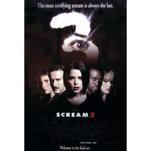 โปสเตอร์ภาพยนตร์ Scream 3 ของสหรัฐอเมริกาสำหรับตกแต่งผนัง - Product Image 1