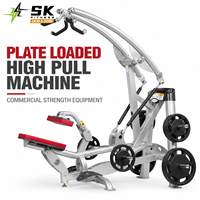 Mesin Lat Pulldown Komersial SK-HST-3 dengan Beban Plat, Peralatan Penguatan Otot Punggung dengan Sandaran Duduk untuk Latihan di Pusat Kebugaran