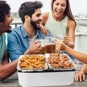 Plateau de service chauffe-plat en <span class=keywords><strong>aluminium</strong></span> jetable, pour fête, événement, Buffet, chauffe-plat - Product Image 1