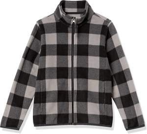 Essentials Boys' Winter Polar Fleece Full-Zip Mock Jacket Impermeable Característica Colores descontinuados Perfect Cutting Print Logo - Product Image 3