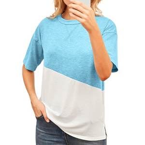 T-shirts pour femmes 2025 été O cou blanc t-shirts à manches courtes T-shirt femme éponge surdimensionné tenue décontracté femmes T-shirt - Product Image 4