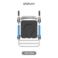 Chaise de douche et de toilette roulante portable pour personnes âgées, handicapées et en post-chirurgie