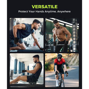 Guantes de entrenamiento sin dedos para hombres y mujeres, guantes ligeros transpirables para Fitness, levantamiento de pesas, ciclismo, escalada, remo, antideslizantes - Product Image 5