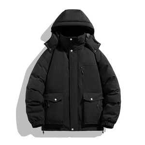 Man <b>Padded</b> Coat <b>Hooded</b> Down <b>Jackets</b> For Men Lightweight Puffer Padding Winter Parkas windproof puffer <b>jackets</b> - Product Image 1
