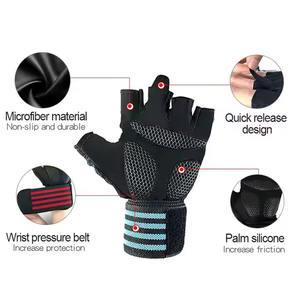 Gants de fitness élastiques pour femmes et hommes pour les sports de plein air quotidiens-Respirant portable pour la course à pied Cyclisme Haltérophilie Gym Exercice - Product Image 2