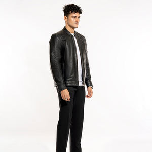 Service de vente en gros OEM Impression personnalisée de haute qualité Meilleur design Veste confortable en peau de mouton pour hommes Différents supports avant - Product Image 2