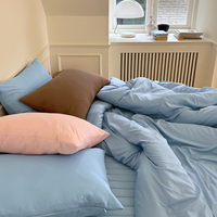 Ensemble de couette sans poussière, microfibre douce au toucher, literie coréenne pour hôtel, toutes saisons, couette lavée à l'air, antidérapante, 9OZ Q 150x200cm
