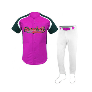 Ensemble de vêtements de sport de baseball personnalisés de haute qualité avec logo, respirant, impression par transfert thermique, séchage rapide, antibactérien, anti-UV, grande taille - Product Image 5
