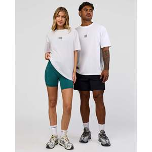 T-shirt surdimensionné pour homme grande taille - Everyday Elevation FLXCotton Blanc - Vert carbone - Product Image 2