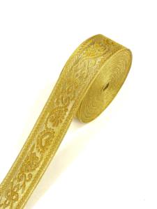 Ethnic Style Ribbon Jacquard Webbing Woven Small Flowers Gold Silver High Tenacity 100% Polyester Washable Garment Bags Shoes - Product Image 4