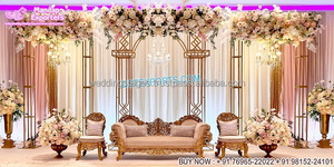 Arche en métal pour porte de mariage pour décoration d'entrée, fêtes Heena, parapluies pour décoration de scène, grands parapluies colorés pour mariages - Product Image 3