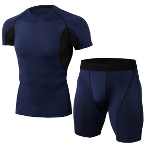 Ventes en gros de rashguards personnalisés à manches courtes, chemises de compression pour le Jiu Jitsu, vêtements d'arts martiaux et ensembles de shorts - Product Image 5